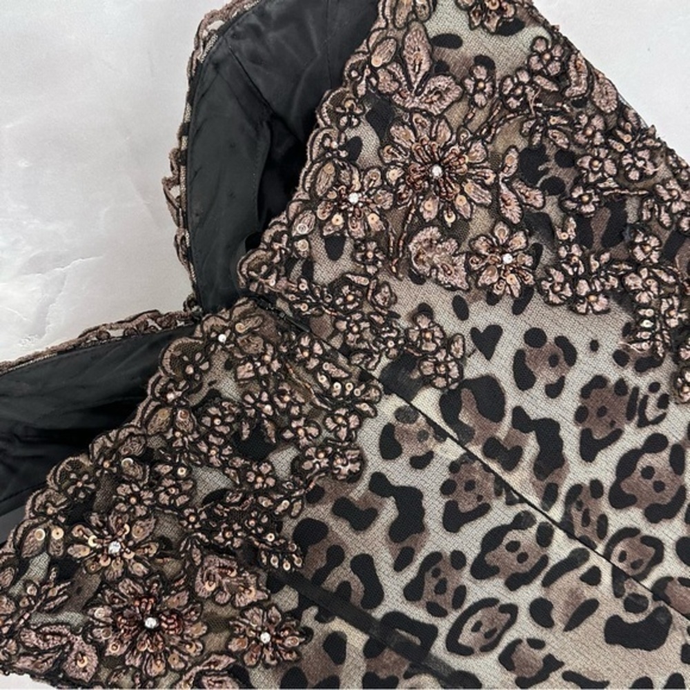 Jovani Leopard Strapless Dress - Picture 3 of 10